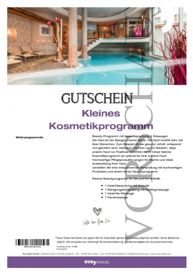 Kleines Kosmetikprogramm für 1 Person